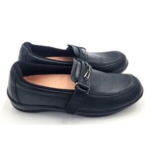 Orthofeet Womens Loafer Shoes Size 10.5 N Chelsea 817 Black Leather Diabetic
